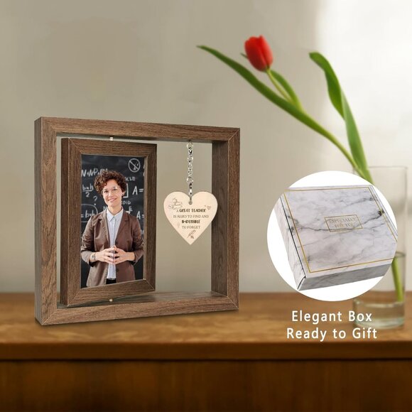 Teacher Photo Frame 3D Shadow Box Wood - Picture 4 of 5